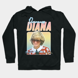 Princess Diana - - - Retro 80s Vibes Hoodie